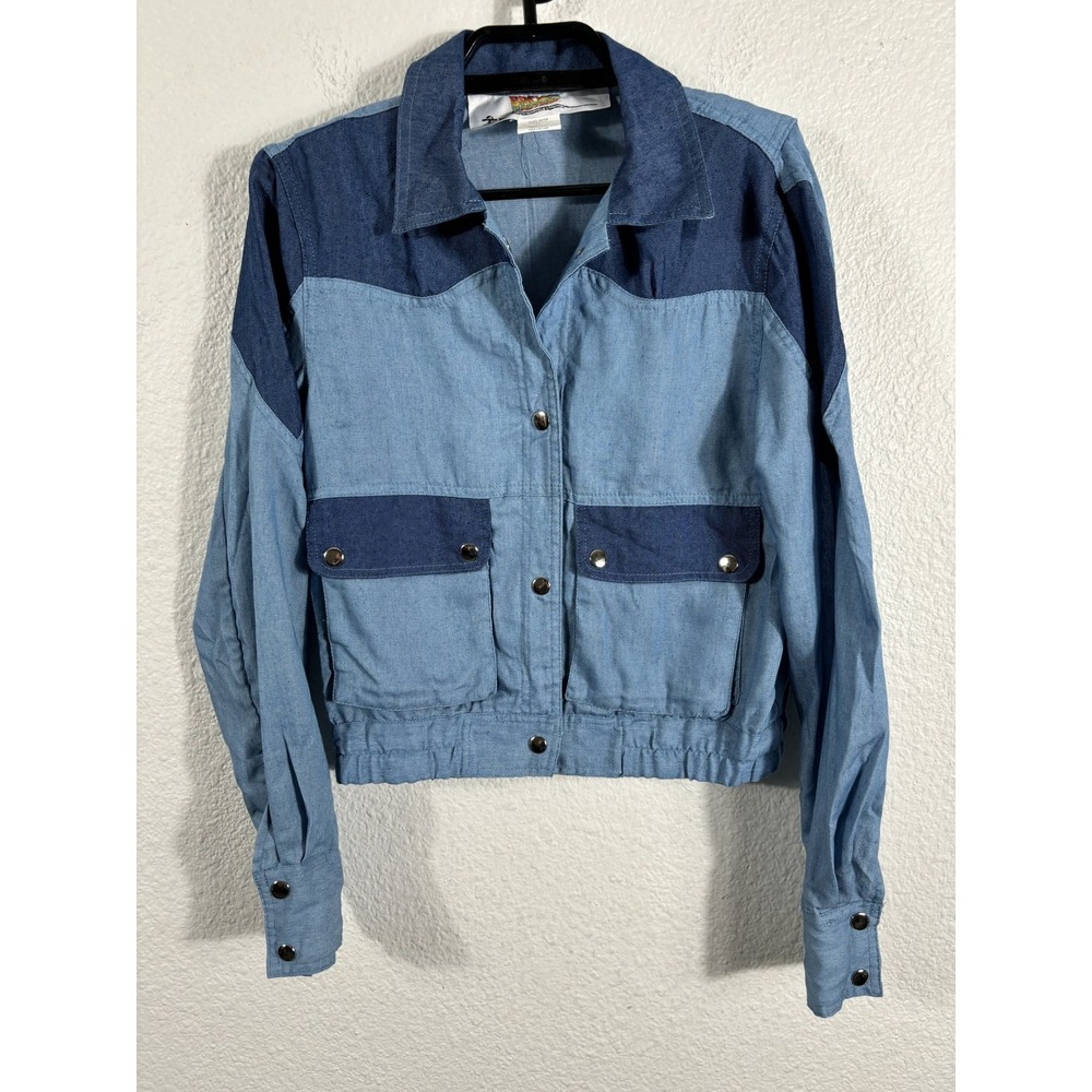 Back To The Future Jacket Youth XL Snap Button Pockets Cosplay Movie